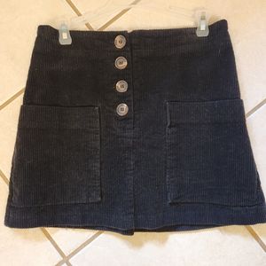 Black corduroy skirt